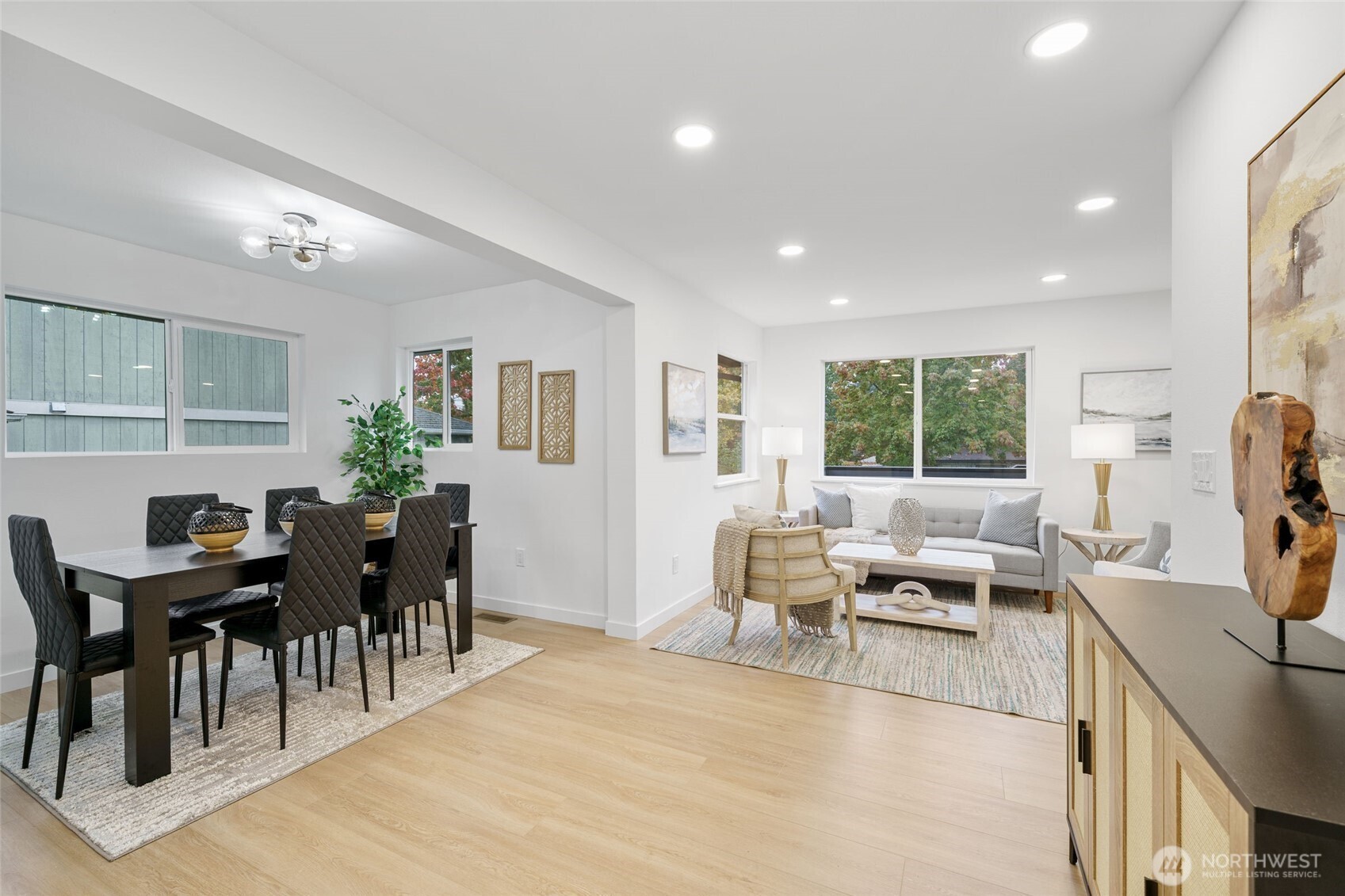 7004 16th Avenue Southwest Seattle, WA 98106 - Photo 12 of 37 a view of a dining room with furniture window and outside view