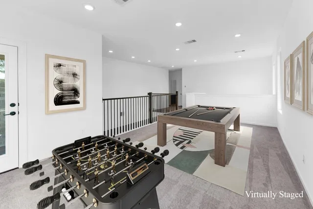 a front view of a house with entertaining space