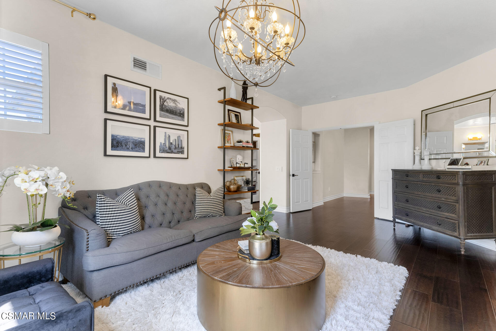 524 Oak Tree Court Simi Valley, CA 93065 - Photo 31 of 61 a living room with furniture and a chandelier