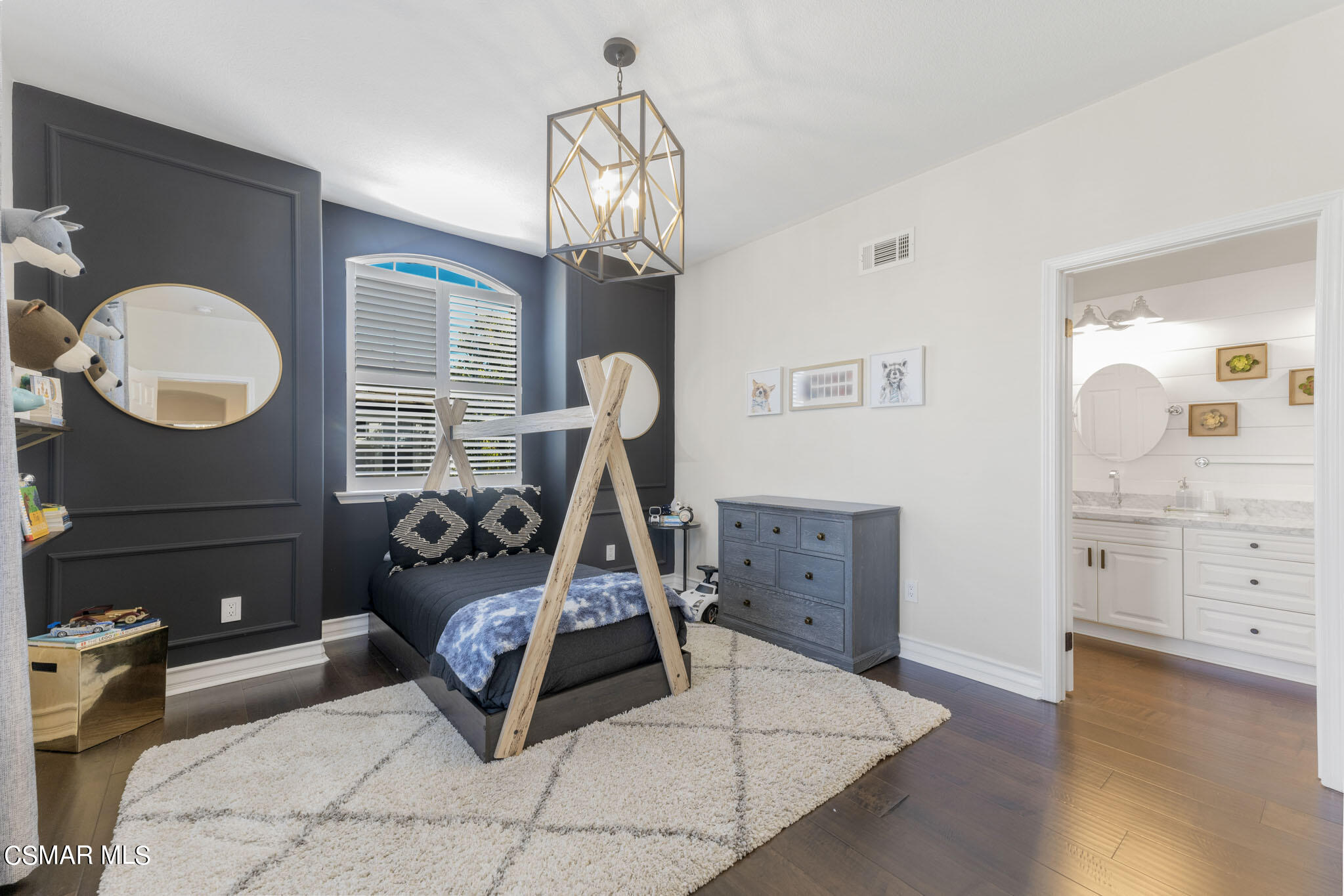 524 Oak Tree Court Simi Valley, CA 93065 - Photo 39 of 61 a bedroom with furniture and a mirror