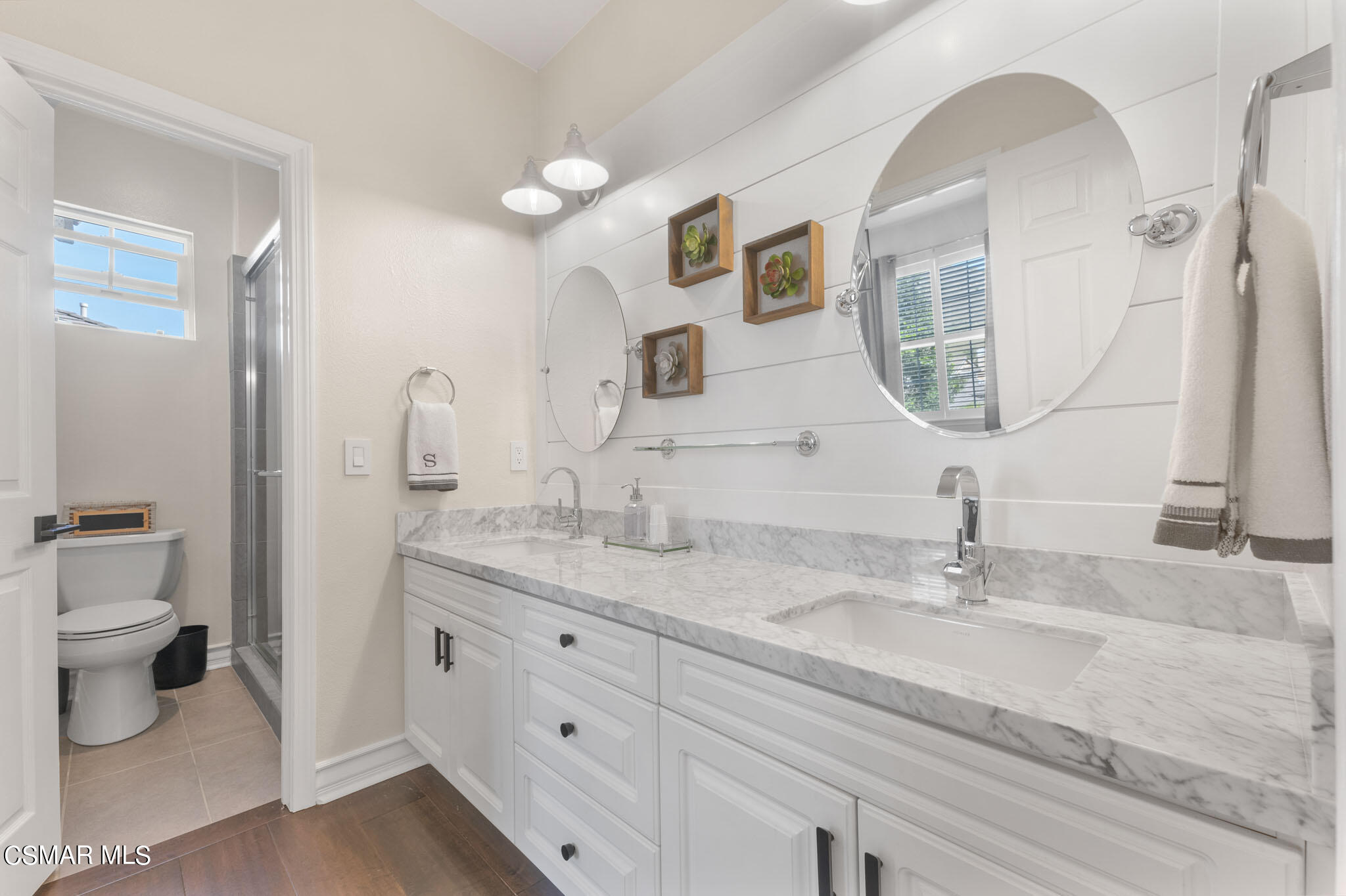 524 Oak Tree Court Simi Valley, CA 93065 - Photo 41 of 61 a bathroom with a granite countertop sink mirror and toilet