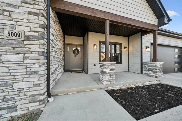 a view of front door of house