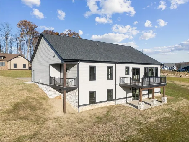 a house view with a garden space