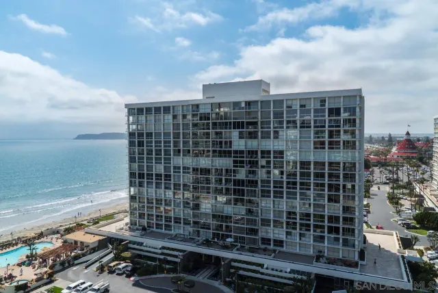 a view of a building with sky view