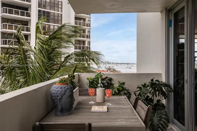 a view of building from balcony