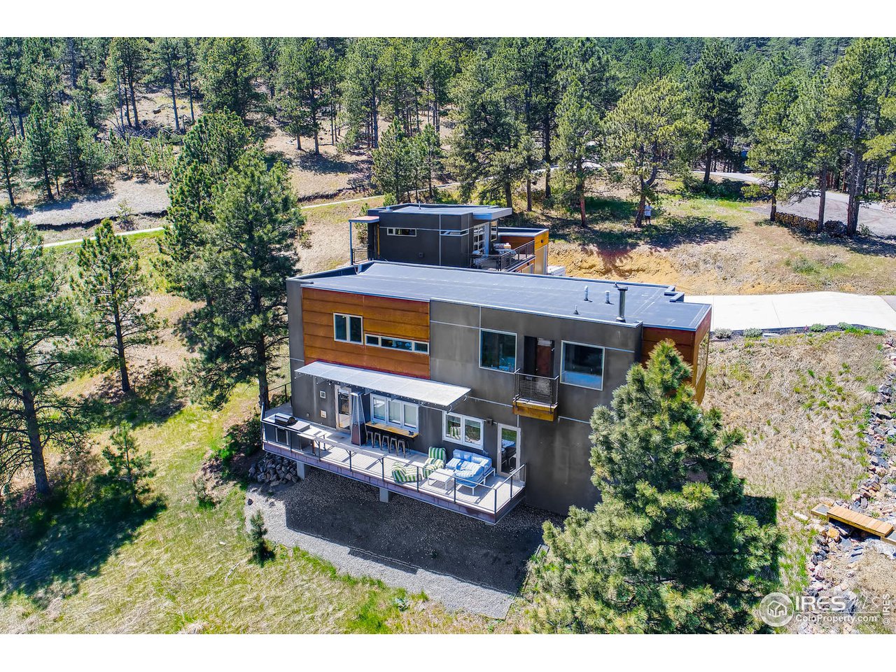 1440 Reed Ranch Road Boulder, CO 80302 - Photo 40 of 40 an aerial view of a house with a yard basket ball court and outdoor seating