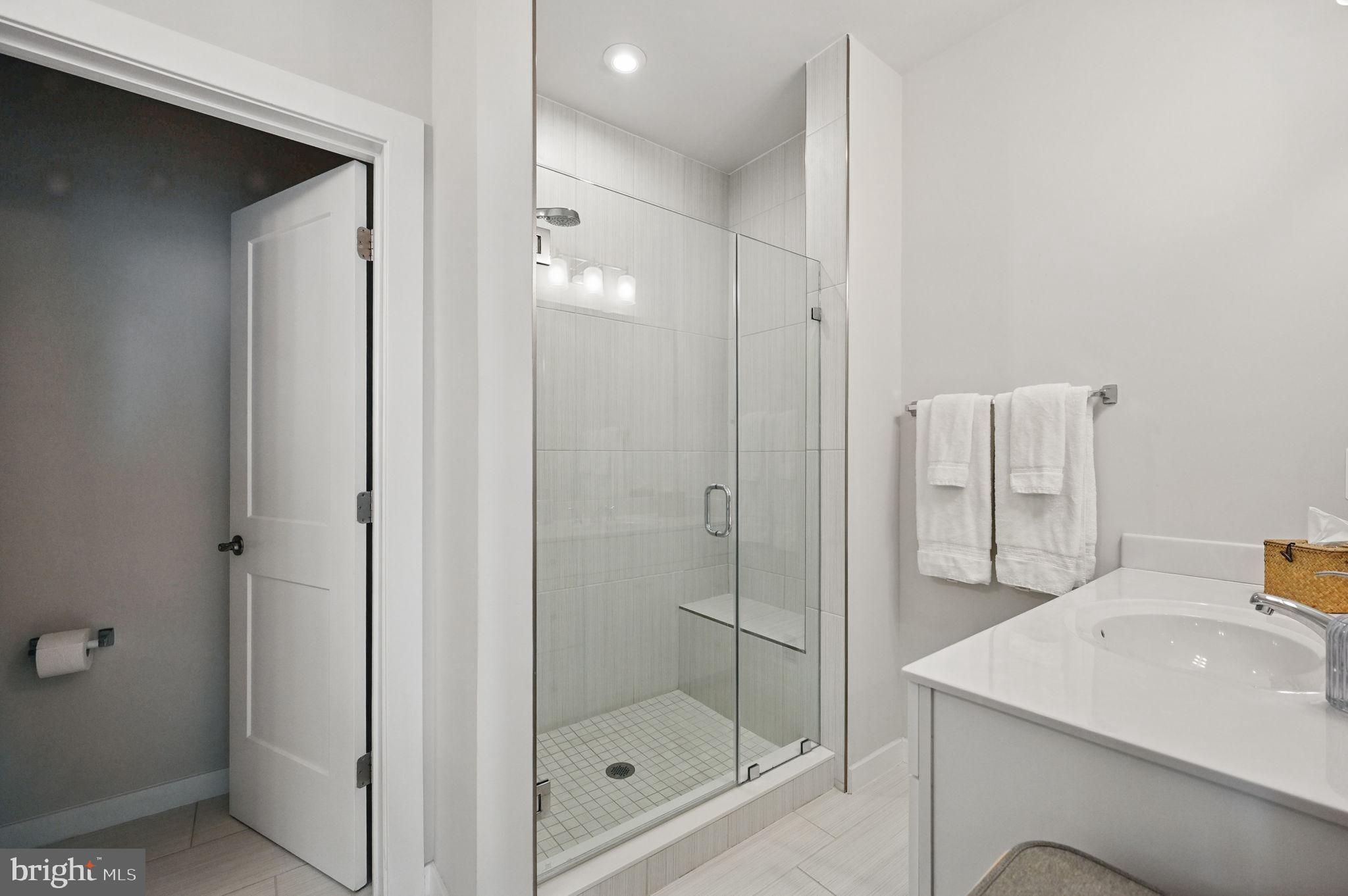 44623 Wolfhound Square Ashburn, VA 20147 - Photo 14 of 29 a bathroom with a shower a sink and a mirror