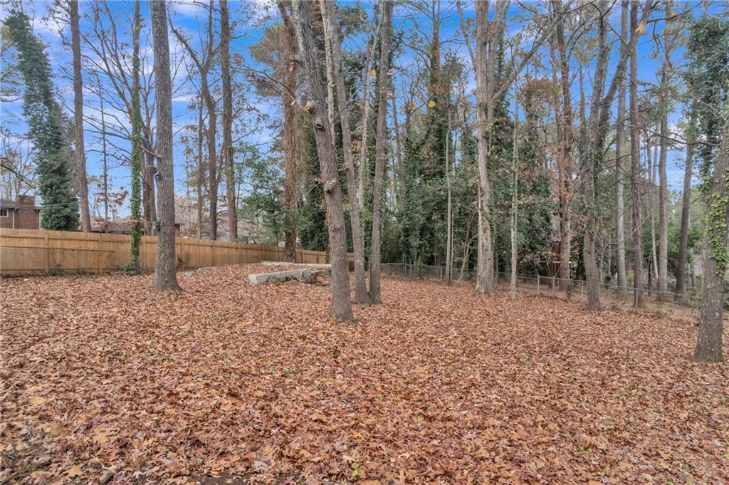 3296 Columbia Woods Drive Decatur, GA 30032 - Photo 43 of 47 a backyard of a house with lots of green space