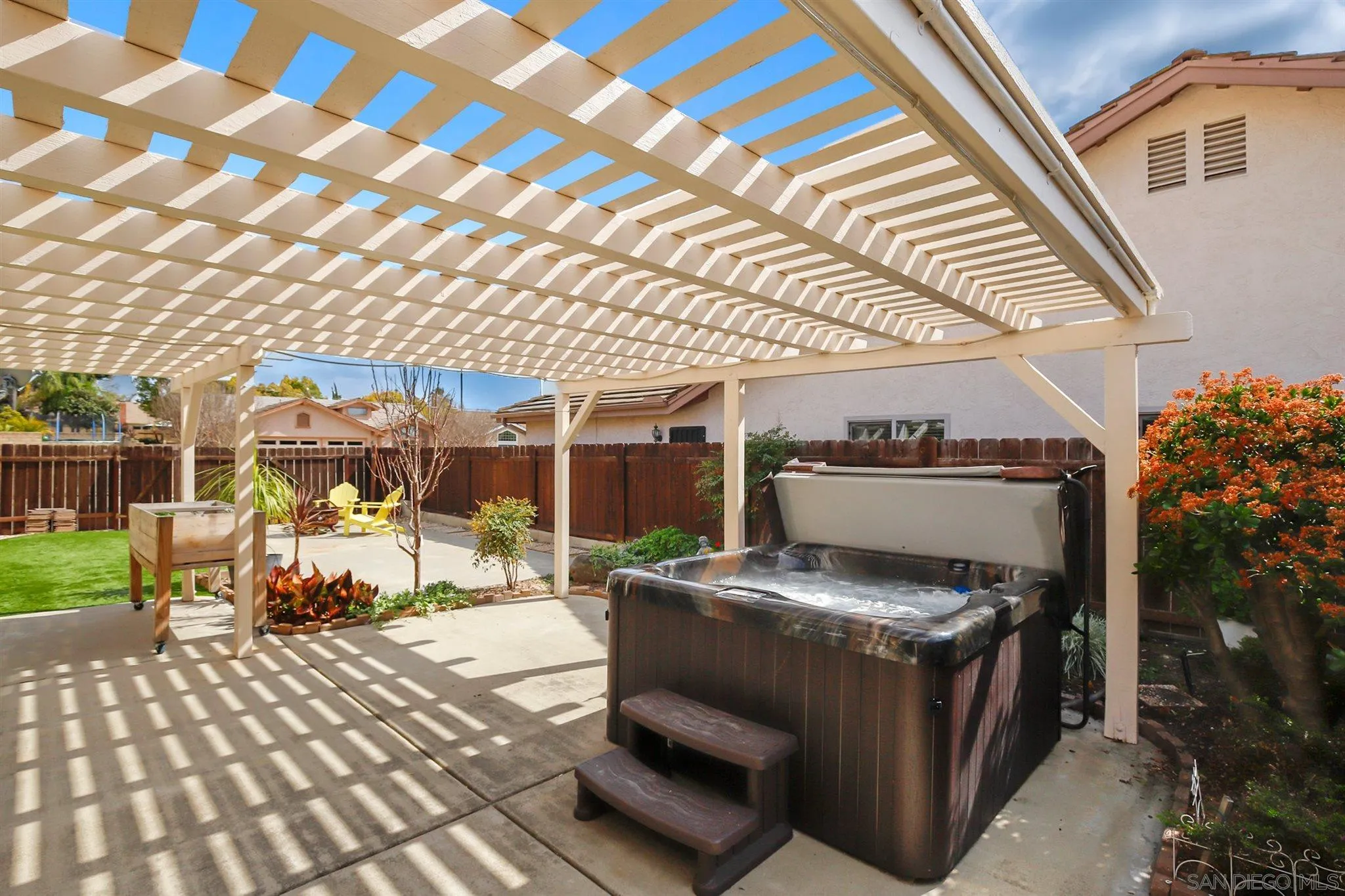 1753 Harold Road Escondido, CA 92026 - Photo 26 of 28 a view of a patio with a table and chairs
