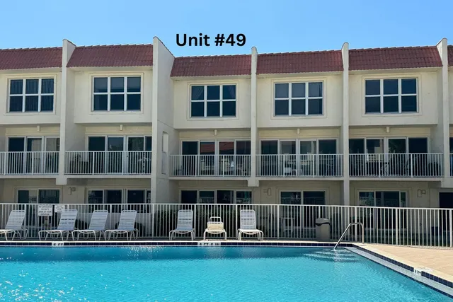 a front view of building with windows