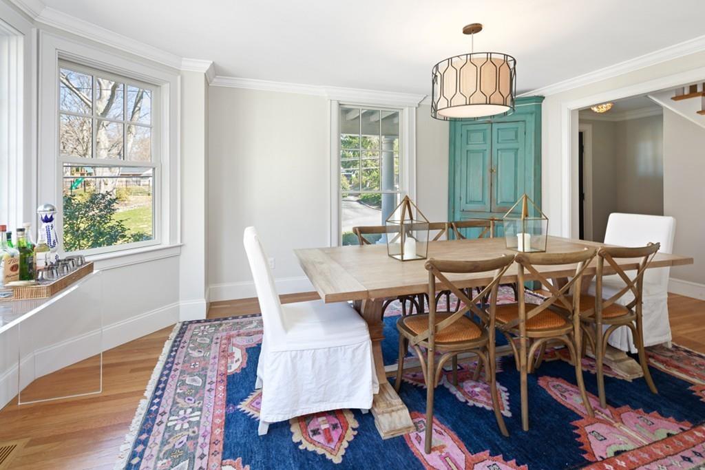 73 Winter Street Hingham, MA 02043 - Photo 12 of 42 a view of a dining room with furniture window and wooden floor