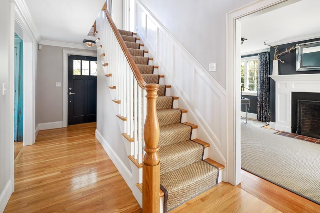 73 Winter Street Hingham, MA 02043 - Photo 21 of 42 a view of entryway and hall with wooden floor