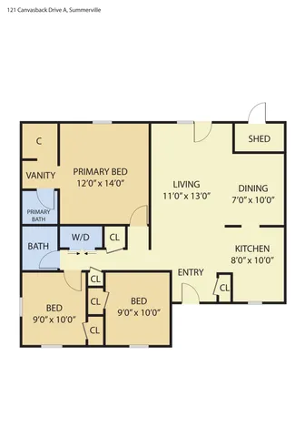 $1,650 | 121 Canvasback Drive, Unit A, Summerville, SC 29483