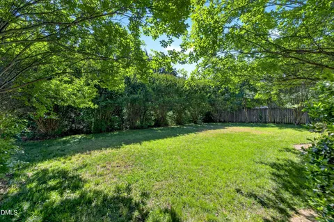 a view of backyard with green space