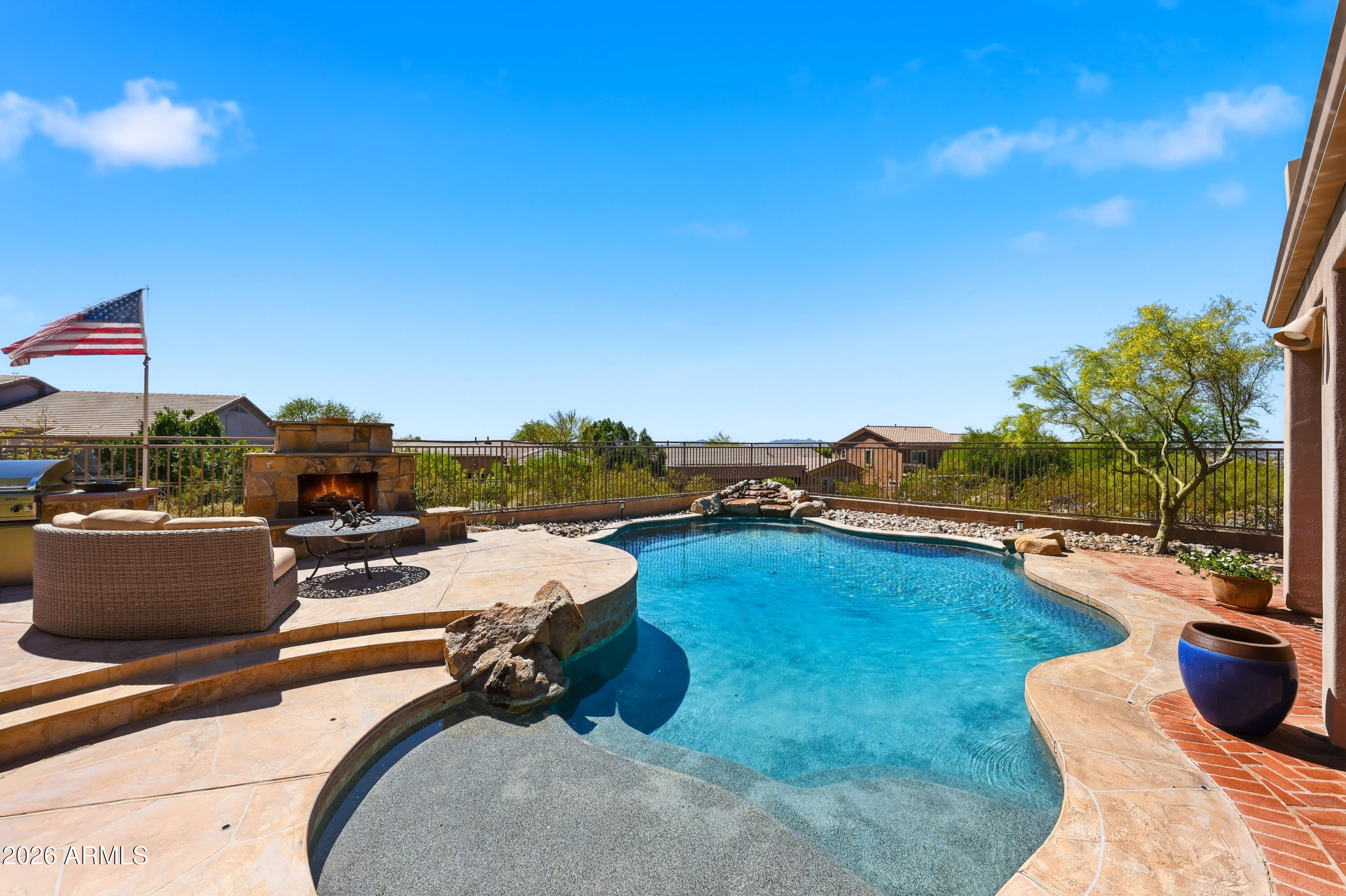 11071 East Evans Road Scottsdale, AZ 85255 - Photo 43 of 64 Baja Shelf In Pool