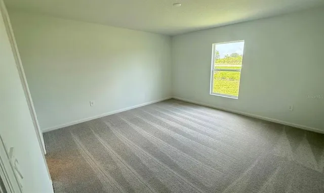 an empty room with a window