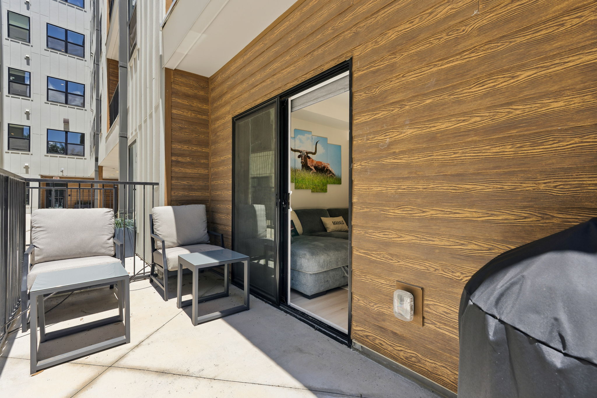 2500 Longview Street, Unit 116 Austin, TX 78705 - Photo 13 of 27 Private balcony overlooking the pool