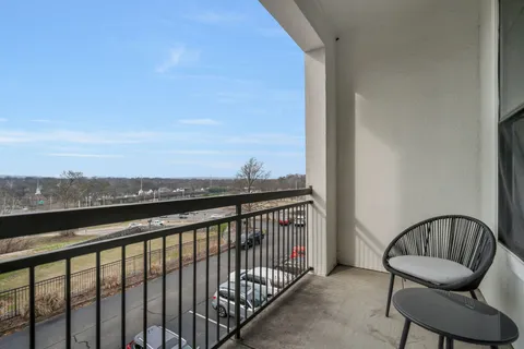 a view of city from balcony