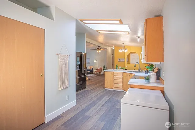 a room with a washer and dryer