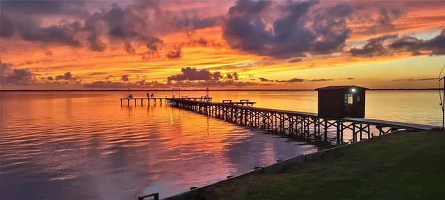 a view of an ocean with city