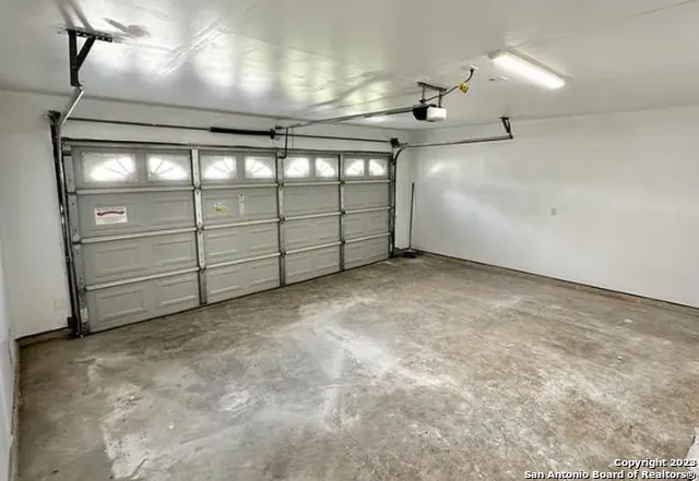a view of a garage