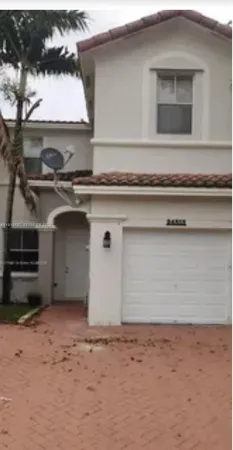 a view of a garage