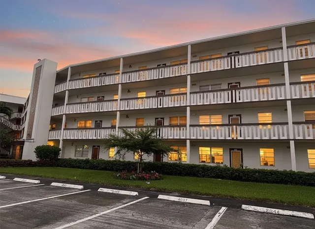 a front view of a building