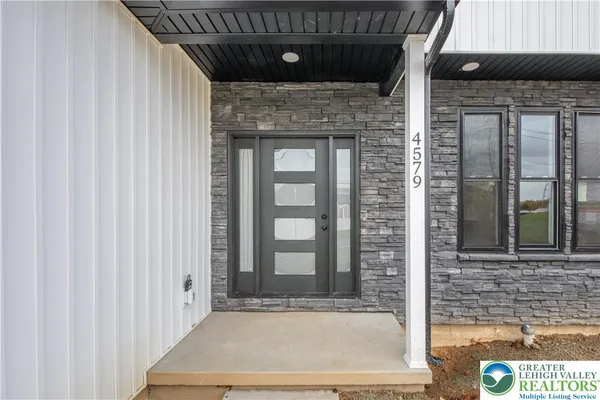 a view of front door of house