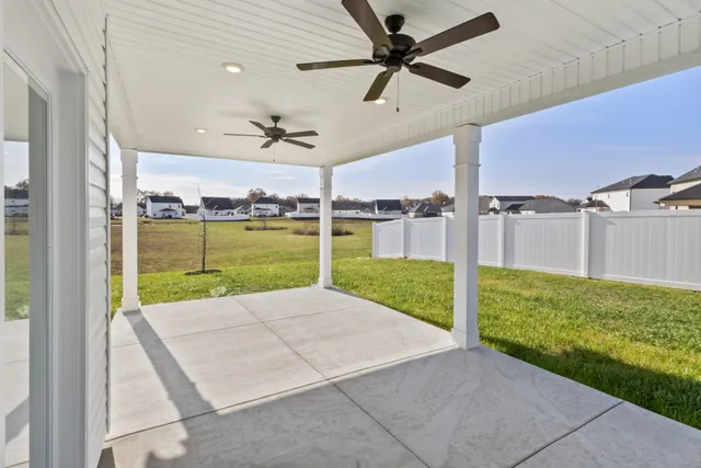 a view of a backyard