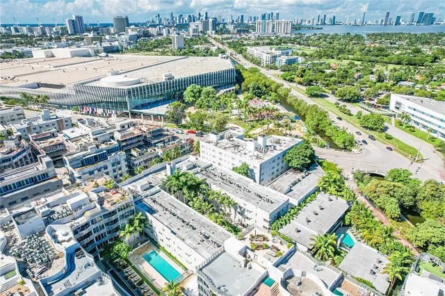 an aerial view of a city