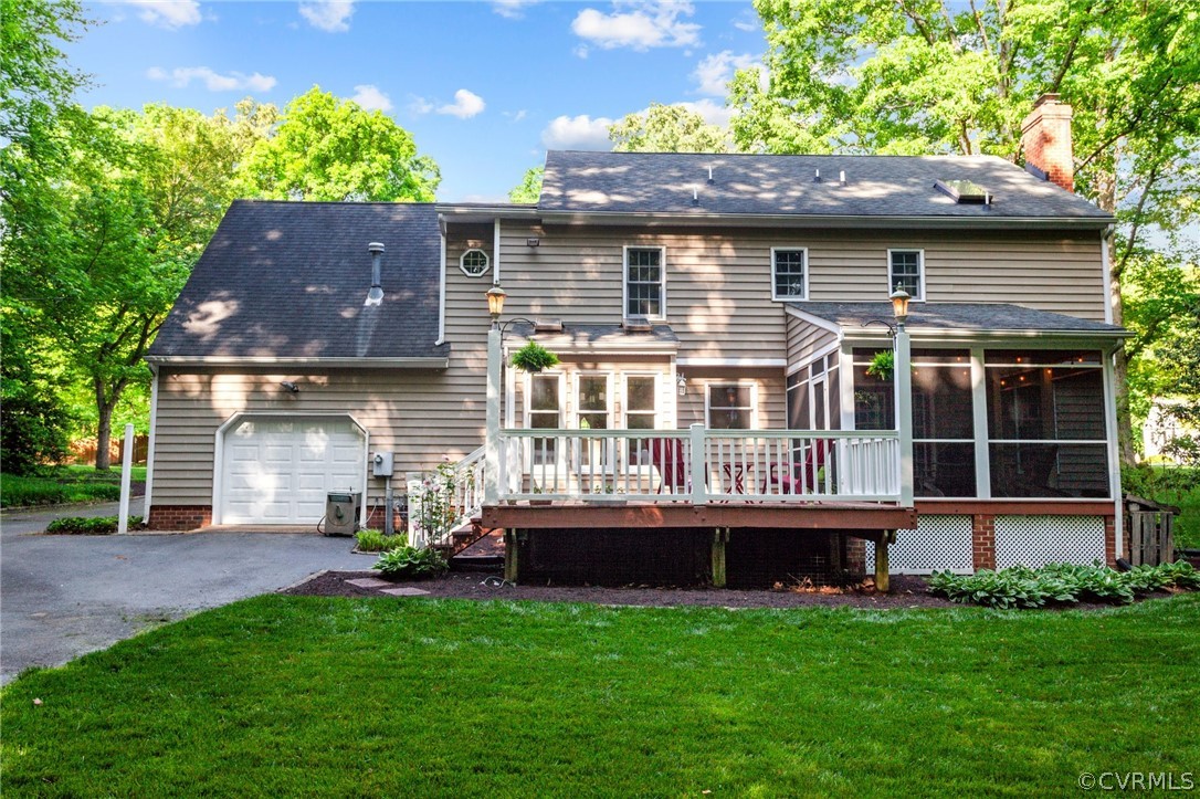 413 Lancey Drive Midlothian, VA 23114 - Photo 41 of 46 a front view of a house with a garden and yard