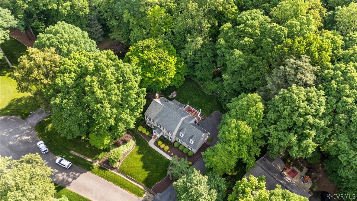 413 Lancey Drive Midlothian, VA 23114 - Photo 45 of 46 an aerial view of a house with garden space and street view