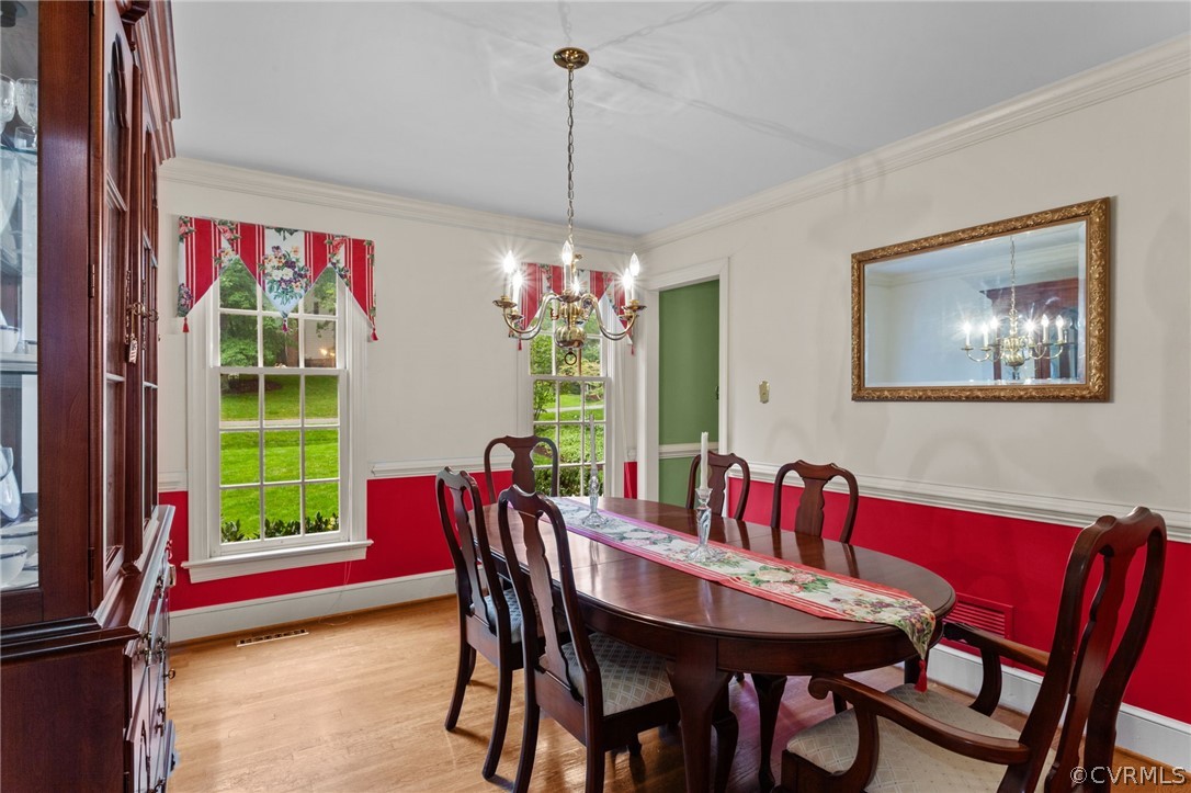 413 Lancey Drive Midlothian, VA 23114 - Photo 9 of 46 a view of a dining room with furniture window and outside view