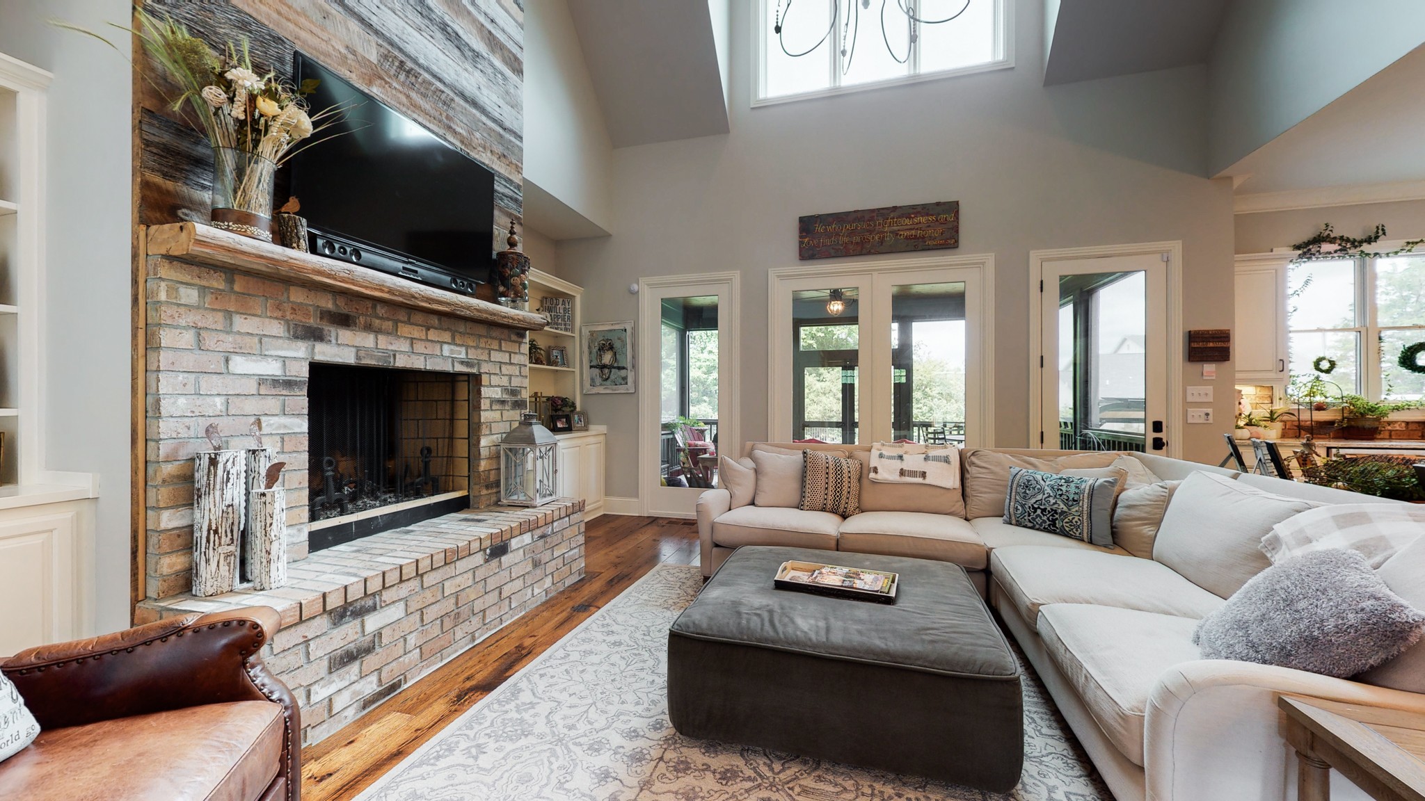 1110 Ridgeway Drive Franklin, TN 37067 - Photo 14 of 48 a living room with furniture and a fireplace