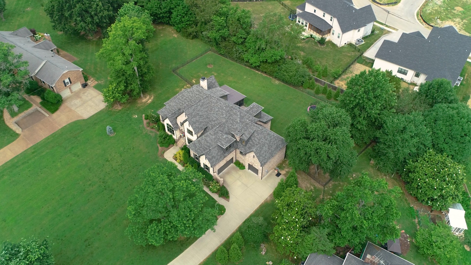 1110 Ridgeway Drive Franklin, TN 37067 - Photo 48 of 48 an aerial view of a house with a yard basket ball court and outdoor seating