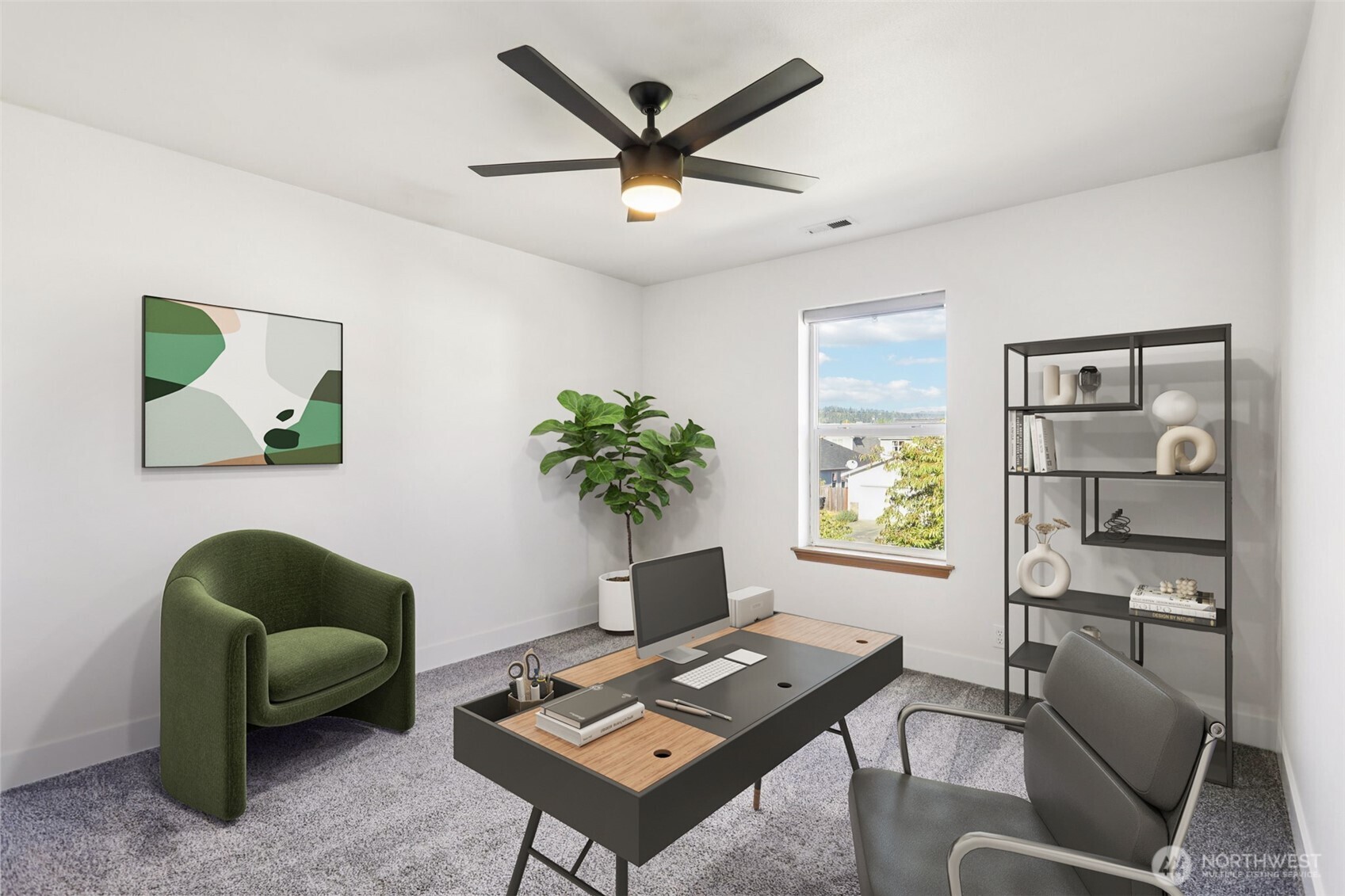 114 Weaver Street Northeast Orting, WA 98360 - Photo 28 of 40 a workspace with furniture and a window