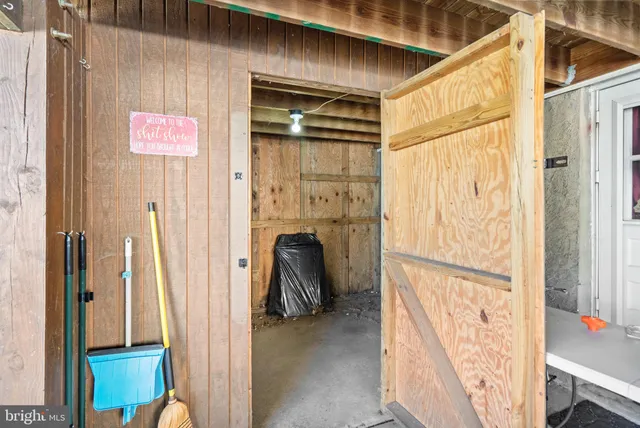 a view of storage and utility room