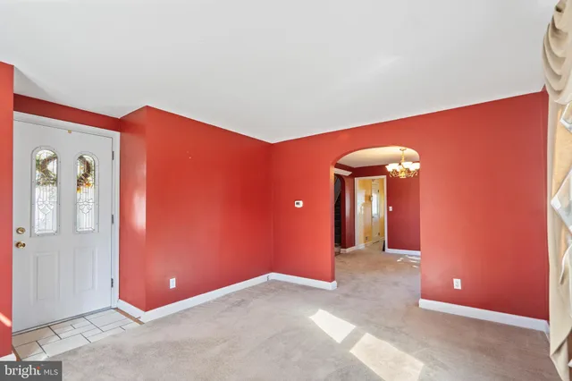 a view of a livingroom with a window