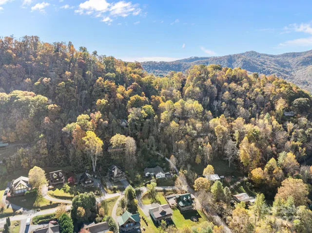 a view of city and mountain