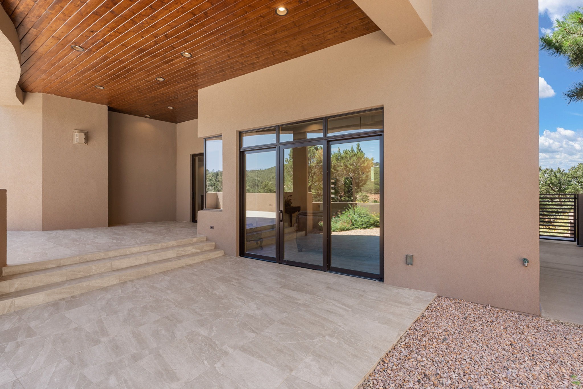 1411 Tesuque Creek Road Santa Fe, NM 87501 - Photo 37 of 45 Rear Portal