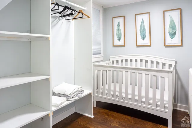 a view of wooden stair with windows