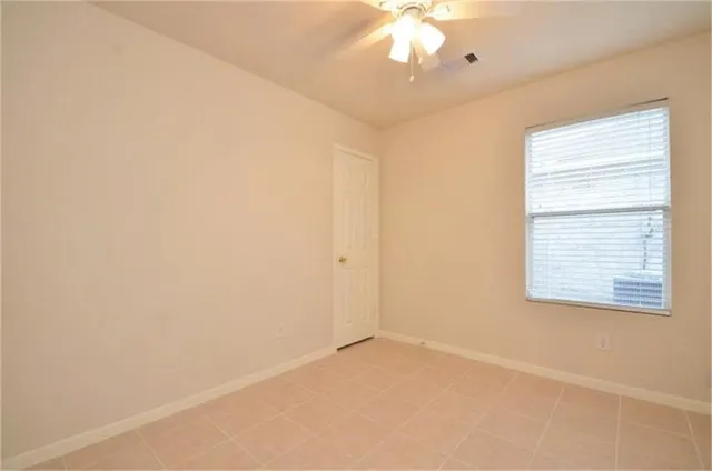 an empty room with a window