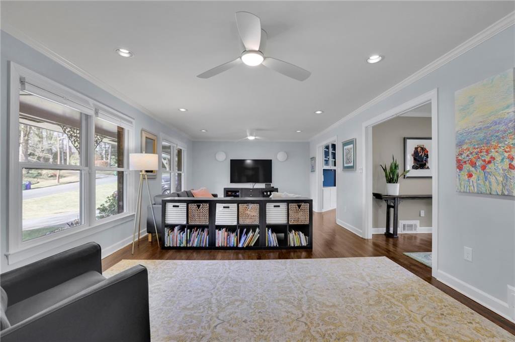 2476 Burnt Leaf Lane Decatur, GA 30033 - Photo 16 of 41 a living room with furniture and a flat screen tv