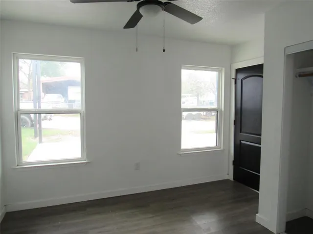 an empty room with a window