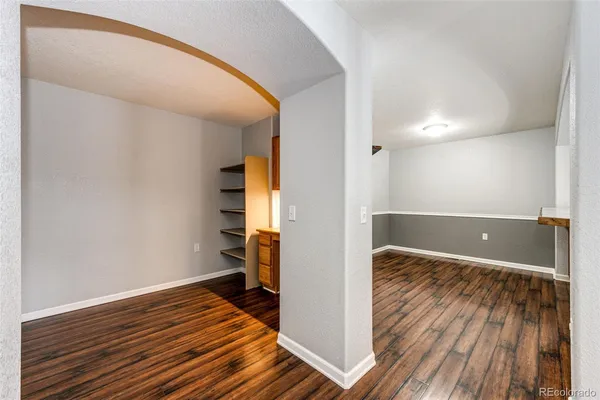 a view of wooden floor in a room