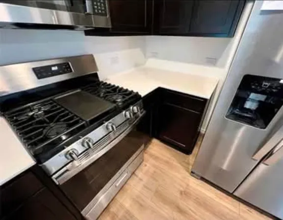 a close up of a stove top oven sitting on a counter