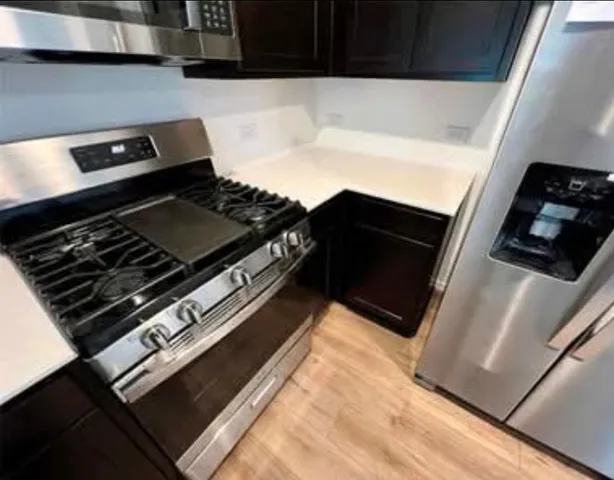 a close up of a stove top oven sitting on a counter