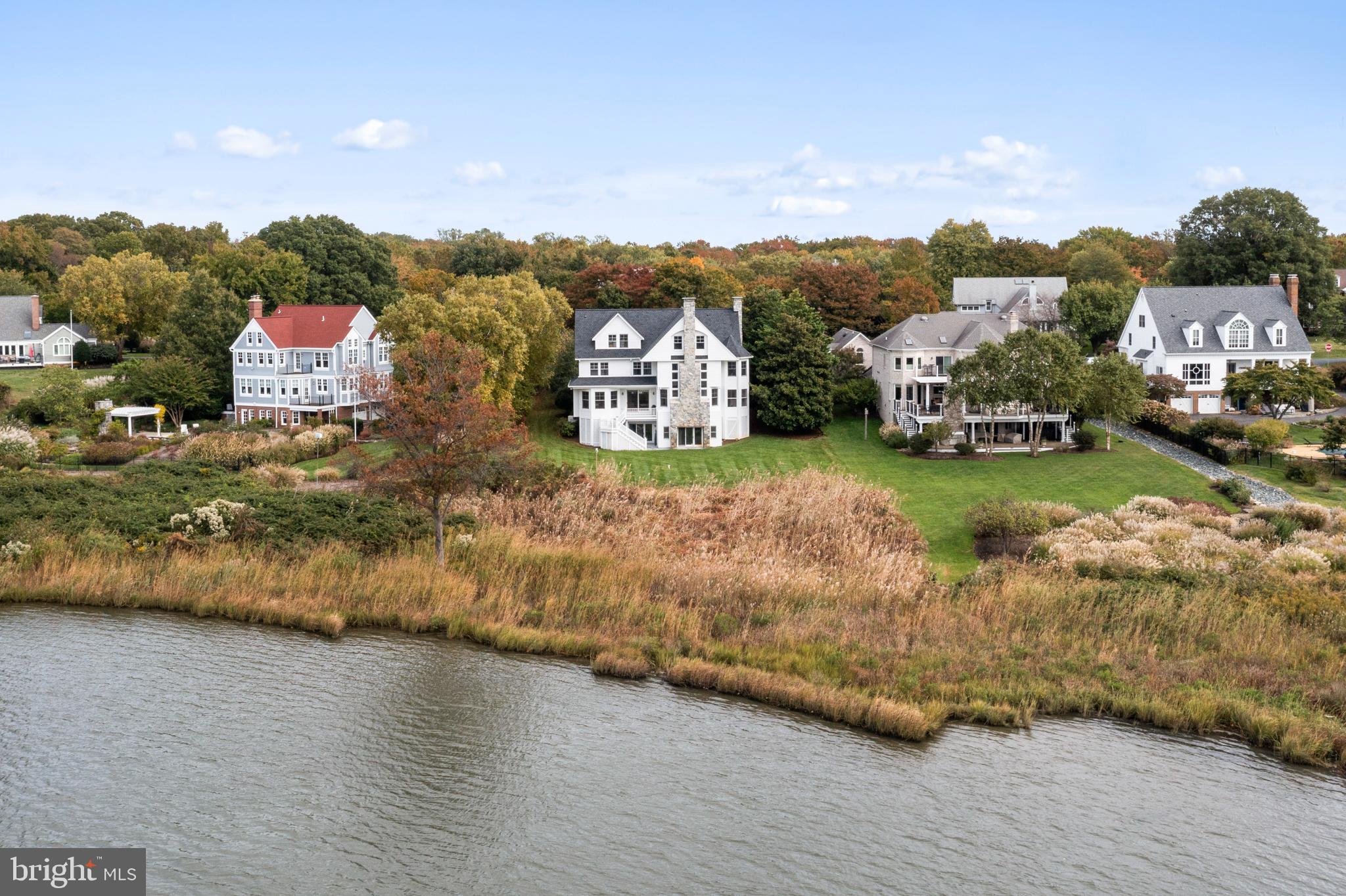 Aerial view of rear of home