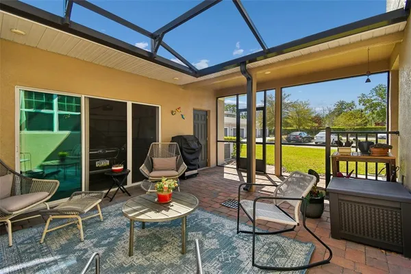 a view of a building with a street