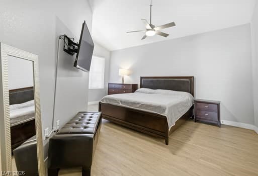 10550 West Alexander Road, Unit 2091 Las Vegas, NV 89129 - Photo 19 of 43 Primary bedroom has vaulted ceiling and walk in closet.